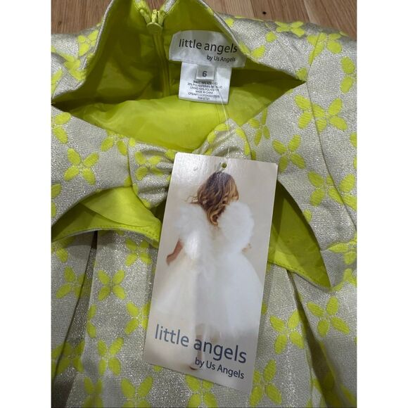 NWT Little Angels by Us Angels Brocade Social Dress Size 6 - Picture 3 of 4
